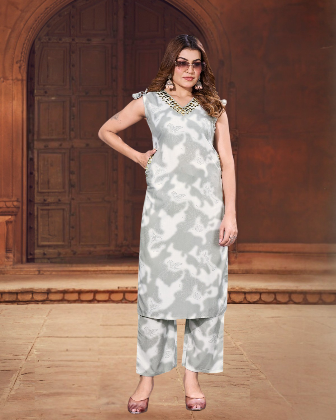 Vaynika Grey Tie Dye Co-ord Set