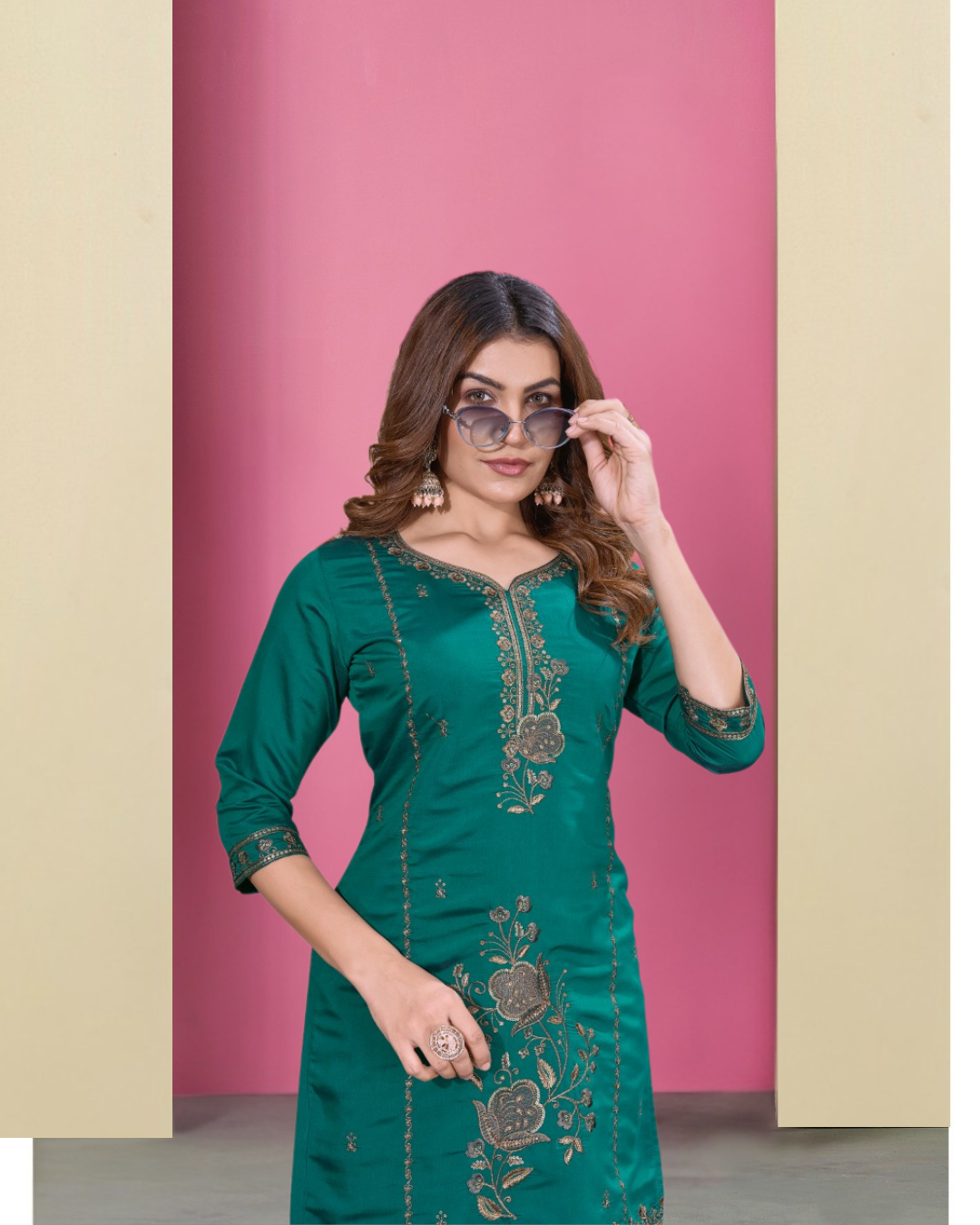 Vaynika Teal Green Classic 2PCS Set