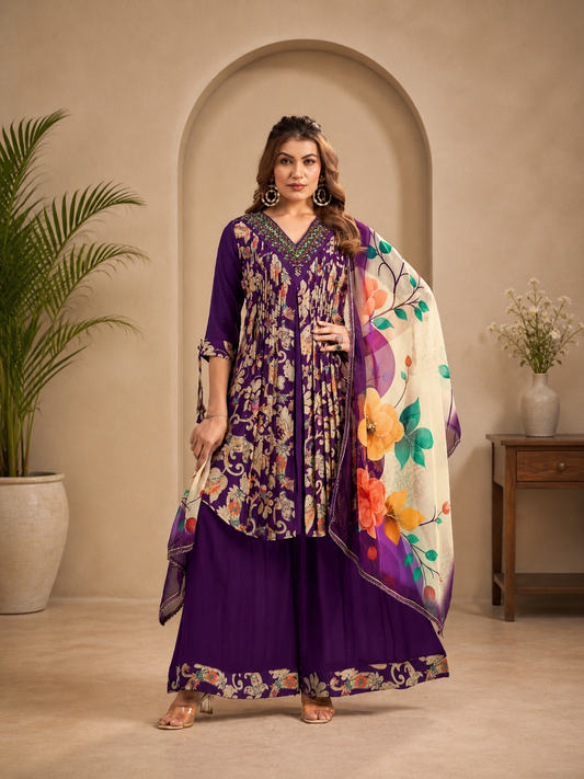 Vaynika Lavender Premium Designer Suit for women