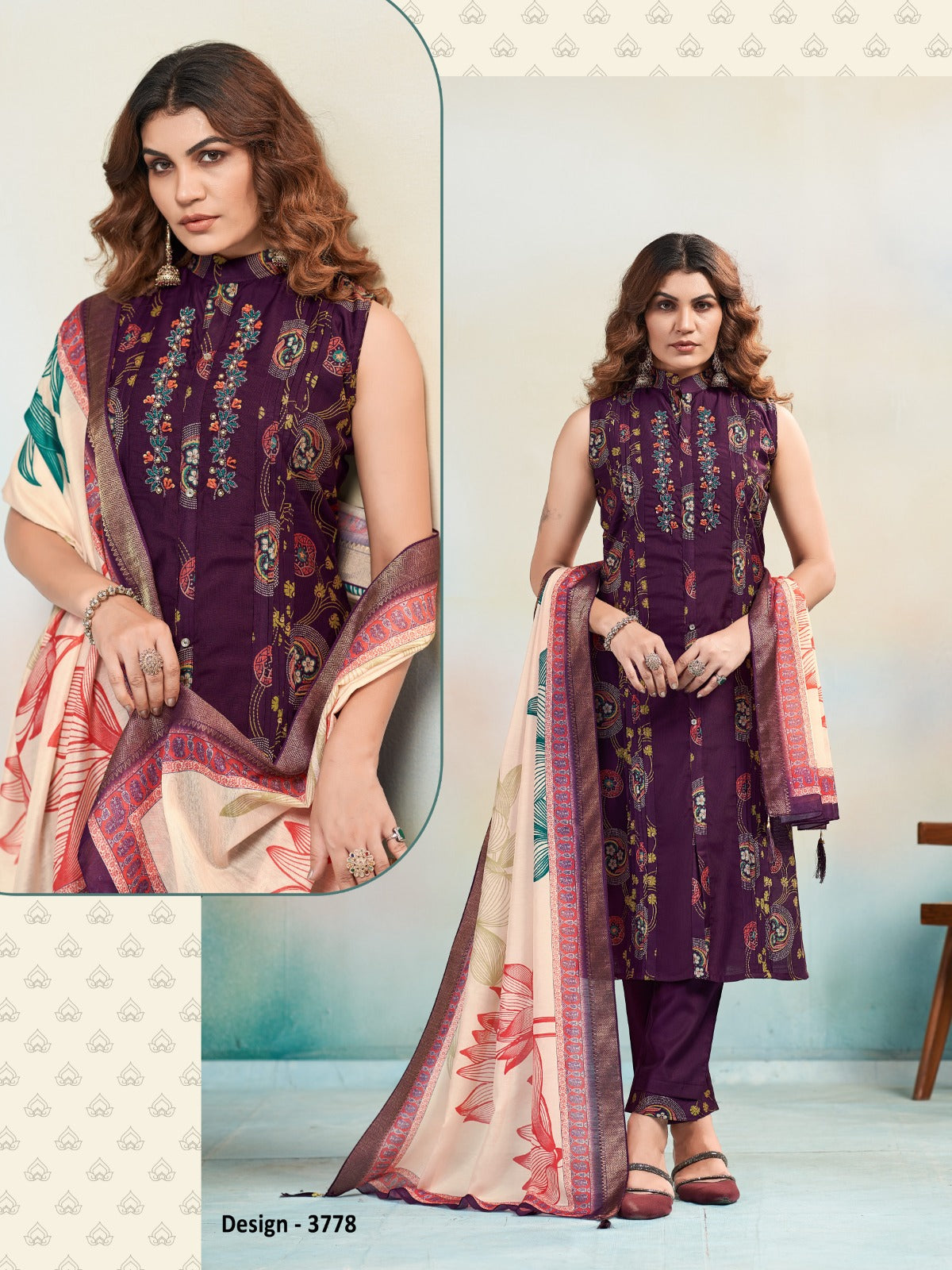 wine-purple-printed-embroidered-kurta-pant-dupatta-set