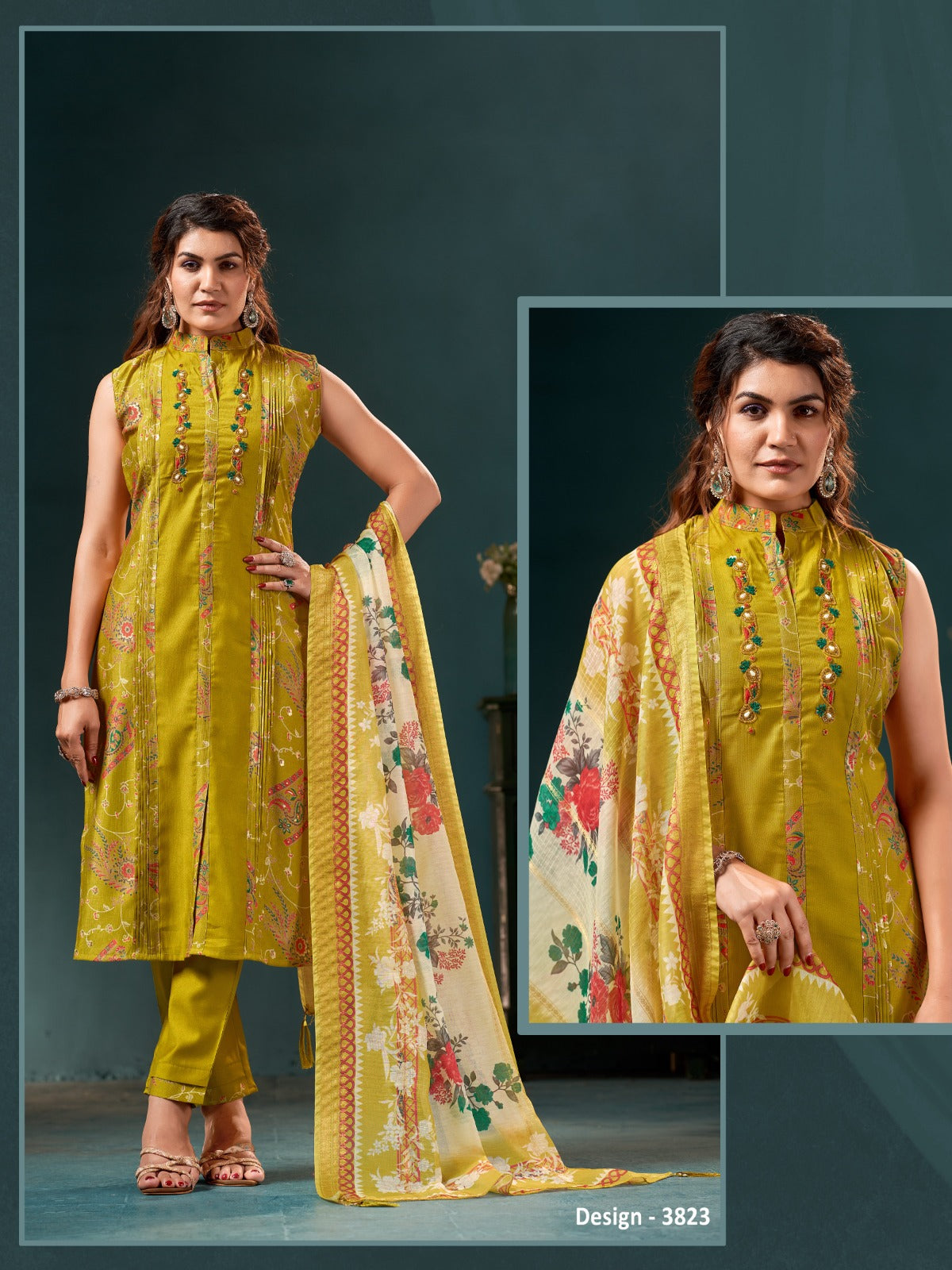 Vaynika Olive Leaf Charm Kurti Set For Women