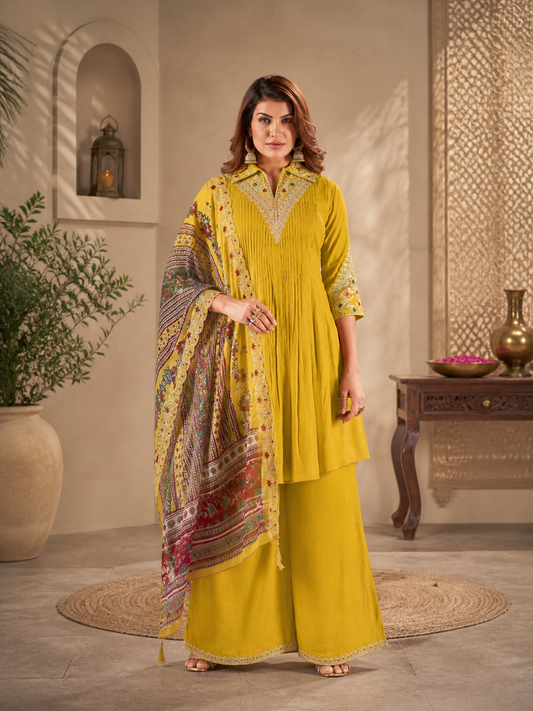 Vaynika Mustard Luxe designer 3-piece set