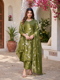 Vaynika Pista Floral Printed 3 piece Set