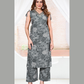Vaynika Peacock Blue Floral Printed Co-ord Set For Women