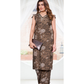 Vaynika Brown Floral Printed Co-ord Set For Women