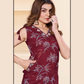 Vaynika Maroon Botanical Print Co-ord Set