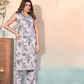 Vaynika White Abstract Printed Co-ord Set