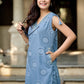 Vaynika Light Blue Floral Motif Co-ord Set