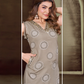 Vaynika Light Brown Floral Motif Co-ord Set