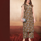 Vaynika Brown Floral Print Co-ord Set