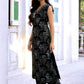 Vaynika Black Monochrome Floral Printed Straight  Co-ord Set