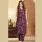 Vaynika Maroon Tropical Leaf Printed Co-ord Set