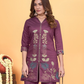 Vaynika Wine Embroidery 2PCS Set For Women