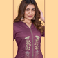Vaynika Wine Embroidery 2PCS Set For Women
