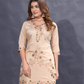 Vaynika Cream Floral Embroidery 2PCS Set