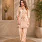 Vaynika Cream Floral Embroidery 2PCS Set