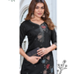 Vaynika Black Floral Embroidered 2PCS Set