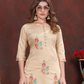 Vaynika Cream Modern Ethnic 2PCS For Women