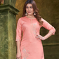 Vaynika Peach Traditional Motif Print 2PCS Set For Women