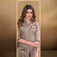 Vaynika Dusty Grey Minimal Floral Embroidered 2PCS Set
