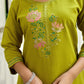 Vaynika Mustard Embroidered 2PCS Set with Sequence Work