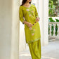 Vaynika Mustard Embroidered 2PCS Set with Sequence Work