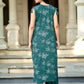 Vaynika Green Botanical Print Co-ord Set