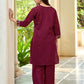 Vaynika Maroon Embroidery 2PCS Set For Women