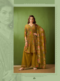 Vaynika Mustard Designer Floral Ethnic Suit