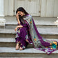 Vaynika Purple Floral Printed 3piece set