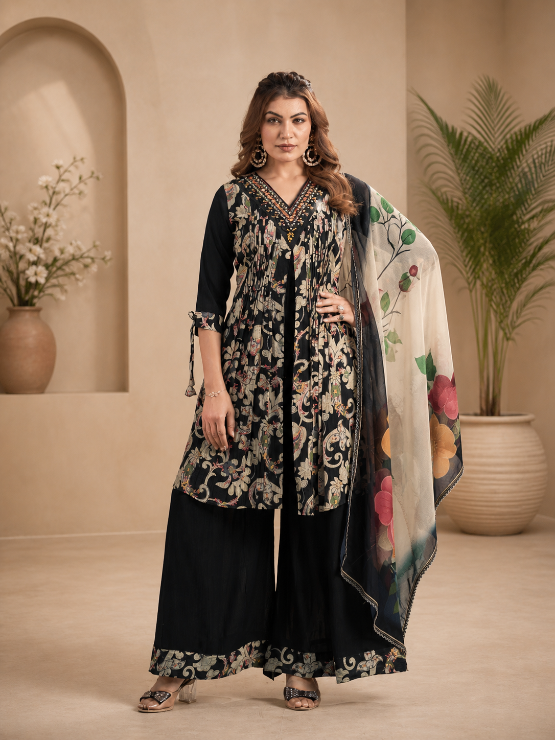Vaynika Black Premium Designer Suit for women