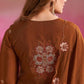 Vaynika Brown Floral Embroidered 3-piece