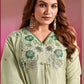 Vaynika Pestal Green Floral Embroidered 3-piece