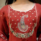 Vaynika Red Thread Work Embroidered 3-piece for women