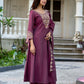 Vaynika Purple Floral Embroidered Designer Suit
