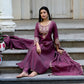 Vaynika Purple Floral Embroidered Designer Suit