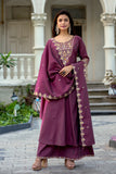 Vaynika Purple Floral Embroidered Designer Suit