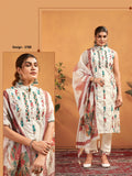 Vaynika Ivory Multicolour Floral Embroidered Kurti Pant Dupatta Set