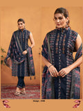 Vaynika Navy Blue Nazakat Kurti Set
