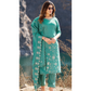 Vaynika Sea Green Embroidery Kurti Set