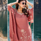 Vaynika Dusty Rose Embroidery Kurti Set