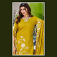 Vaynika Mustard Botanical Embroidery 3 piece Set